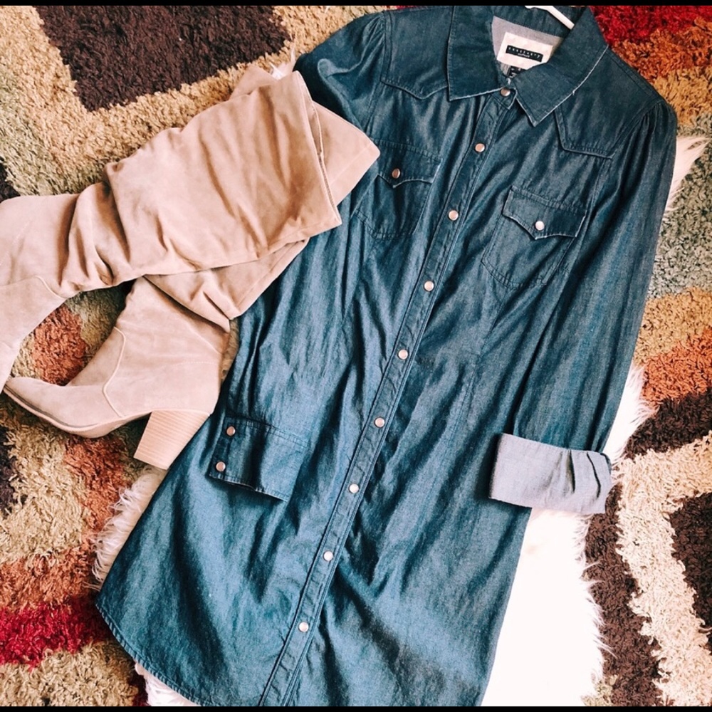 Sanctuary Chambray Shirtdress